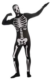 Skeleton 2nd Second Skin Bodysuit Adult Costume