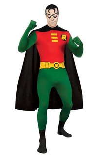 Robin 2nd Second Skin Bodysuit Adult Batman Costume