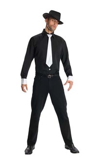 Gangster Mob Mafia Shirt Tie Hat Adult Costume