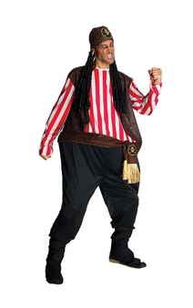 Fat Fun Pirate Buccaneer Adult Costume