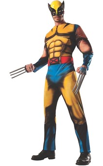 Deluxe Muscle Chest Adult Wolverine X-men Costume