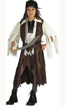 Caribbean Pirate Queen Child Costume