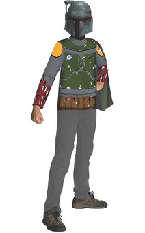 Boba Fett Child Star Wars Costume Top T-shirt & Mask