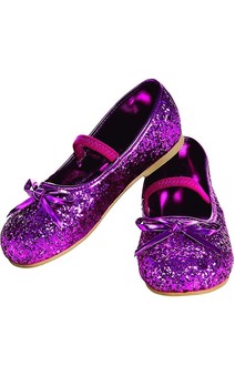 Magenta Glitter Child Flats Shoes