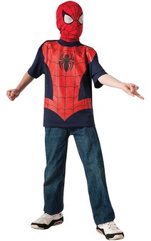 Spider-man Costume Top T-shirt And Mask Child Costume