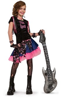 Pink Rock Girl Child Costume