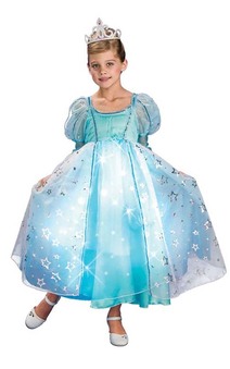 Blue Princess  liteup Fibre Optic Child Costume