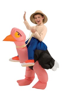 Inflatable Ostrich Child Animal Jockey Costume
