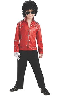 Michael Jackson Costume, Child's Deluxe Military Jacket, Black Costume