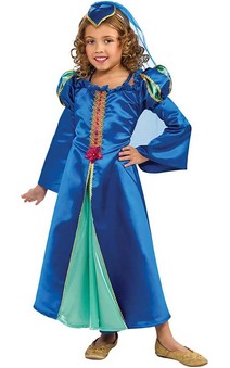 Blue Renaissance Princess Child Costume