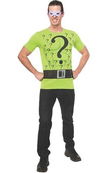 The Riddler Adult T-shirt & Mask Costume Top