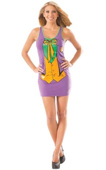 Joker Tank Dress Adult Villain Costume