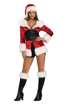 Lace Up Sexy Miss Santa Adult Costume