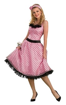 50's Polka Dot Prom Dress Adult Costume