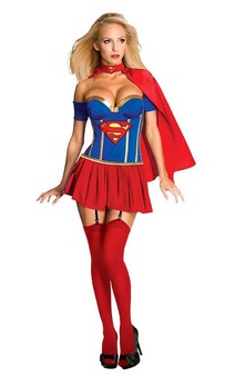 Supergirl Deluxe Corset Adult Superman Costume