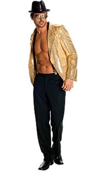 Men's Sequin  Jacket- Gold