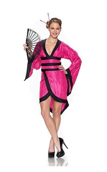 Gorgeous Geisha Fuchsia Adult Japanese Kimono Costume