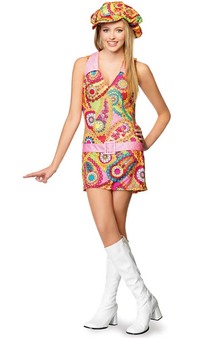 Teen Girls Groovy Hippie 1970s