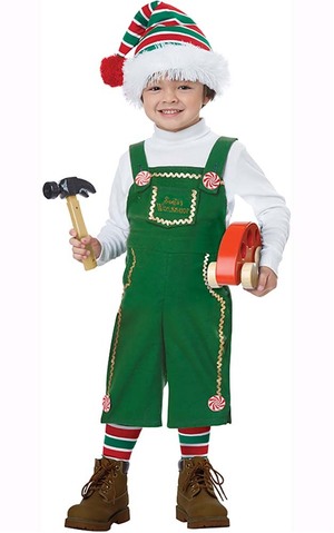 Jolly Lil Elf Toddler Christmas Workshop Costume