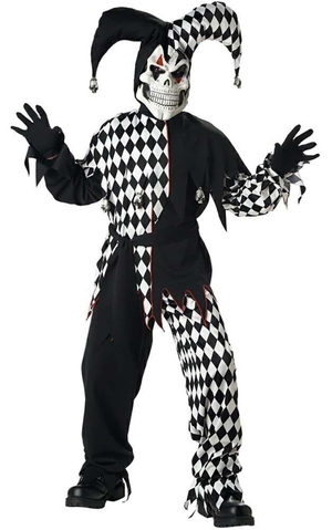 Child Boys Evil Scary Jester Clown