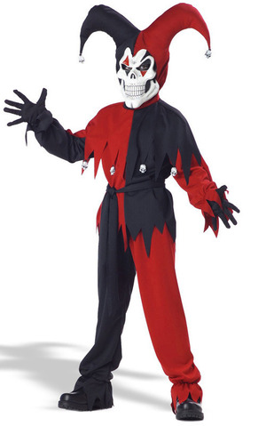 Child Boys Devious Evil Jester Clown