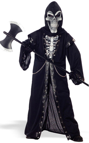Child Scary Skeleton Grim Reaper Costume