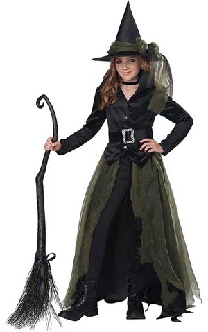 Cool Witch Child Stylish Gothic Halloween Costume