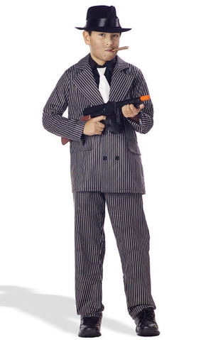Gangster Pinstripe Suit Child Costume