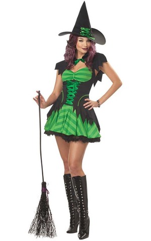 Hocus Pocus Sexy Green Adult Witch Costume