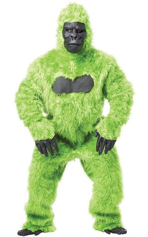Gorilla Deluxe Adult Animal Green Ape Costume