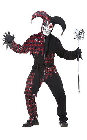 Sinister Jester Adult Clown Costume