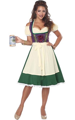 Bavarian Beer Maid Adult Dirndl Oktoberfest Costume