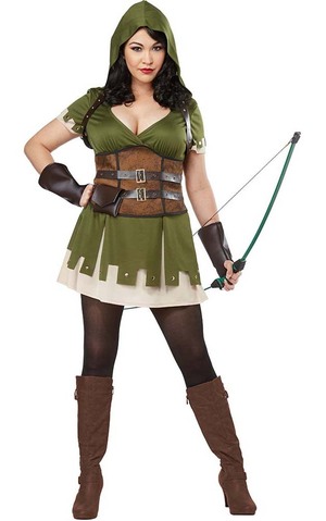 Lady Robin Hood Plus Adult Warrior Costume