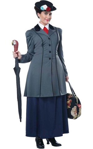 Mary Poppins English Nanny Plus Adult Costume