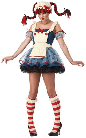 Adult Teen Rag Doll Raggedy Ann Costume