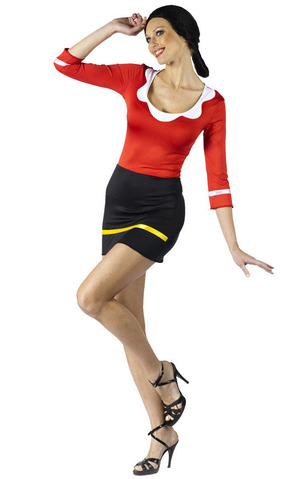 Sexy Olive Oyl Adult Costume