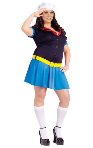 Sexy Plus Size Adult POPEYE Costume