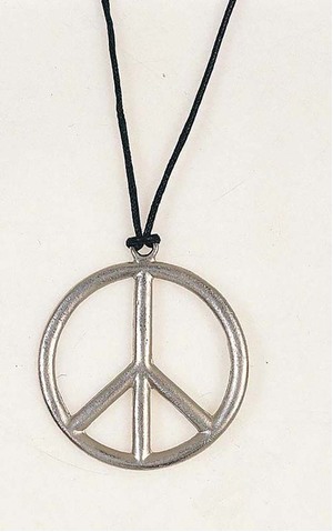 Peace Sign Hippie Necklace Metal Pendant