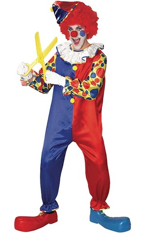Bubbles The Clown Adult Costume