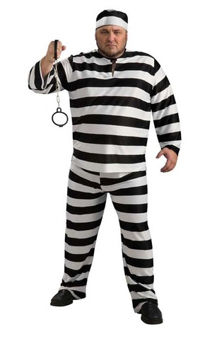 Convict Adult Plus Costume