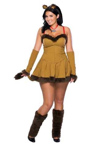 Cowardly Lioness Adult Plus Wizard of Oz Costume
