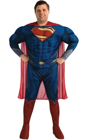 Man Of Steel Superman Deluxe Adult Plus Costume