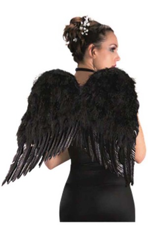 Deluxe Adult Black Angel Feather Wings