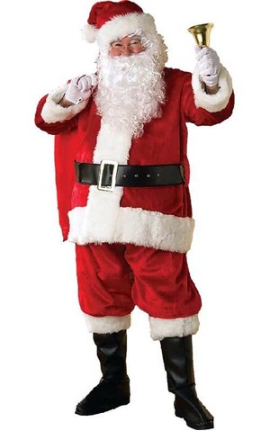 Crimson Regency Plush Santa Suit Adult Costume