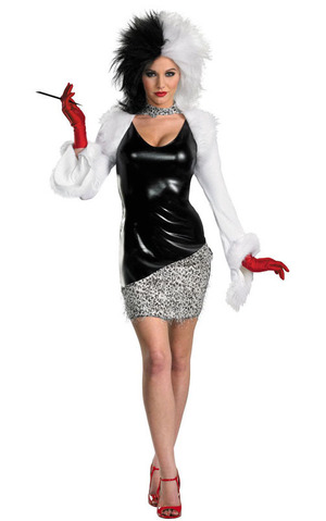 Cruella de Vil 101 Dalmations Adults Costume