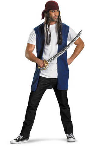 Pirates Of The Caribbean - Captain Jack Sparrow Adult Costume Kit