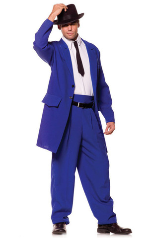 Blue Zoot Suit Gangster Adults Costume
