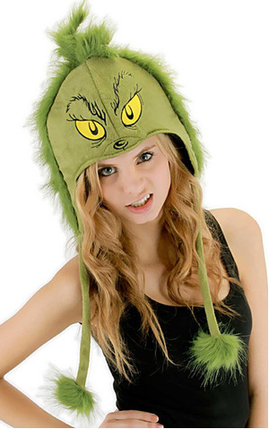 Dr. Seuss Grinch Hoodie Adult Hat
