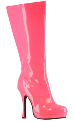 Fuchsia Pink GoGo Retro Disco Boots Adult Shoes