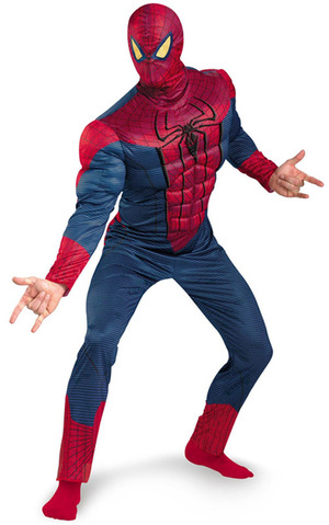 Amazing Spiderman Muscle Chest Adult Costume